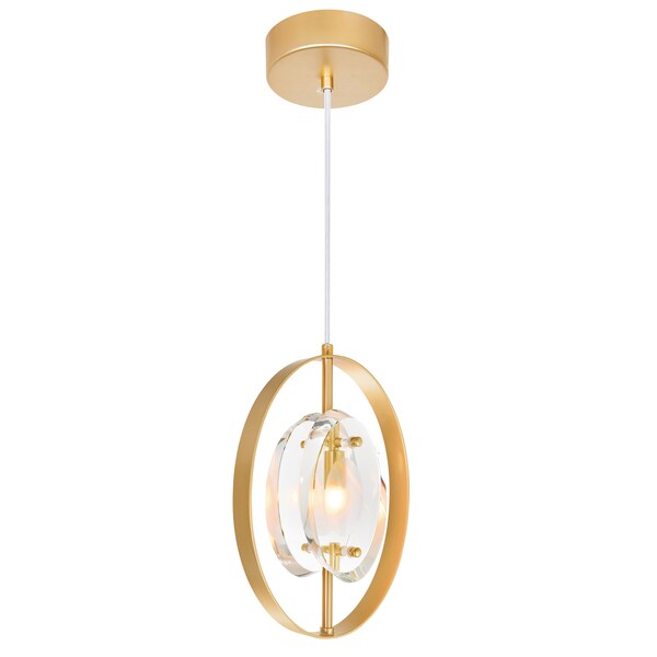 Cwi Lighting Iris 1 Light Mini Pendant With Sun Gold Finish 1224P8-1-625 - main